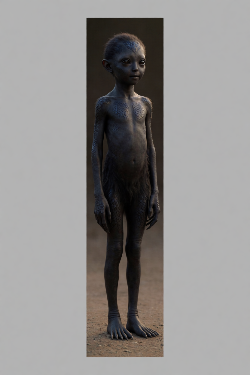 AI identification plate (Full body) of Black-Eyed Children