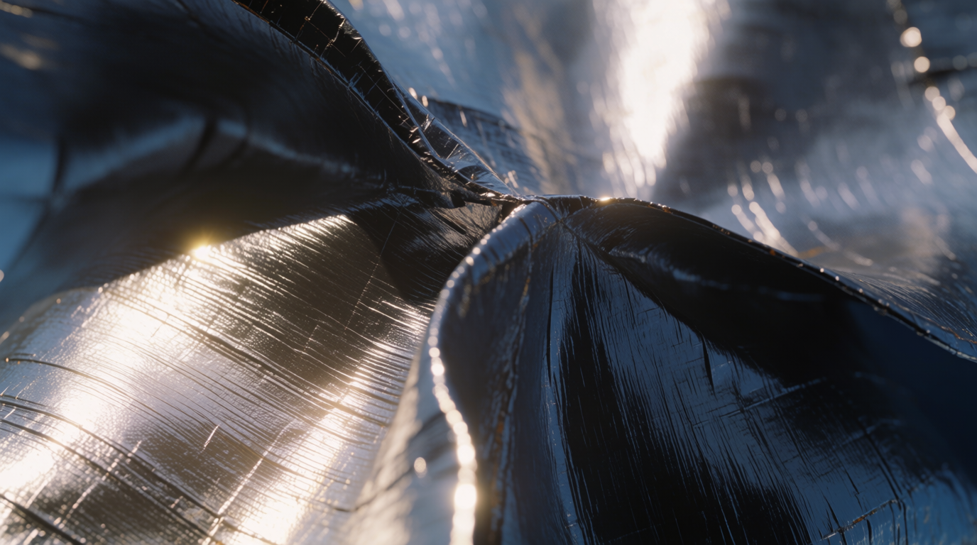 AI-generated close-up of speculative orbital insulation texture.