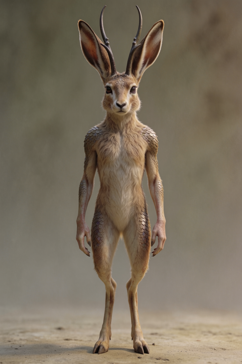 AI identification plate (Full body) of Jackalope