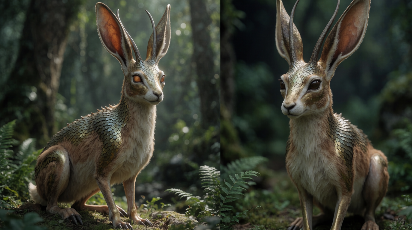 AI identification plate (In habitat) of Jackalope