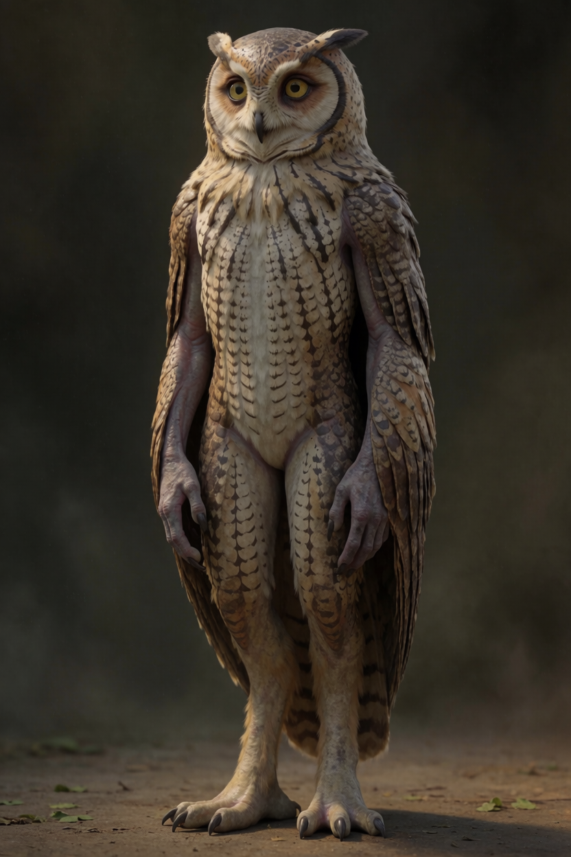 AI identification plate (Full body) of Owlman