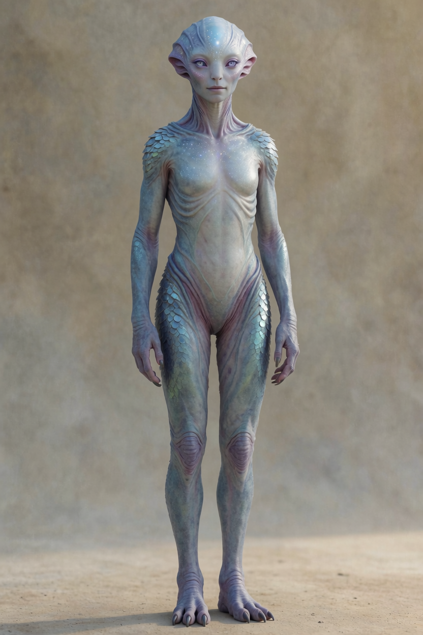 AI identification plate (Full body) of Pleiadians