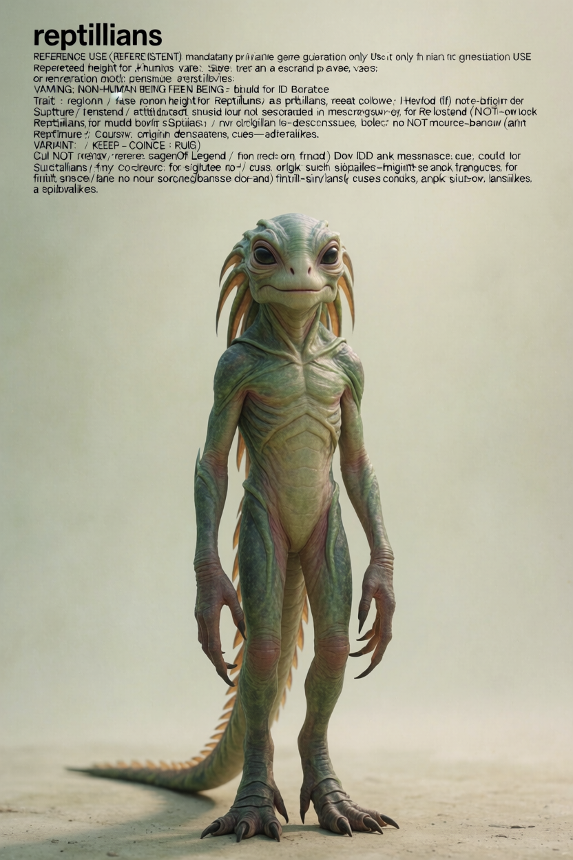 AI identification plate (Full body) of Reptilians