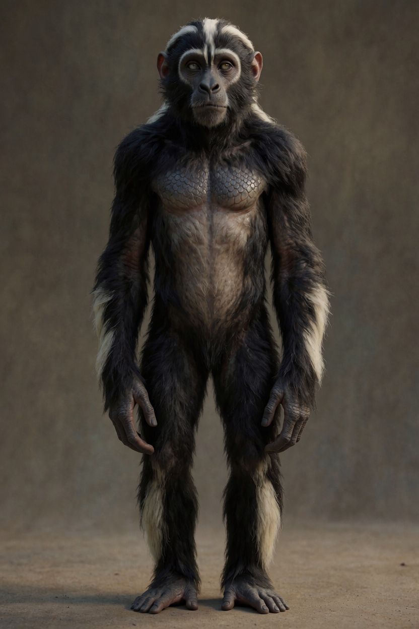 AI identification plate (Full body) of Skunk Ape